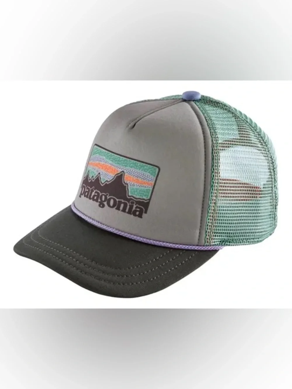 Patagonia Kids Fitz Roy Trucker Hat Youth Snapback Mesh Baseball Cap OS
